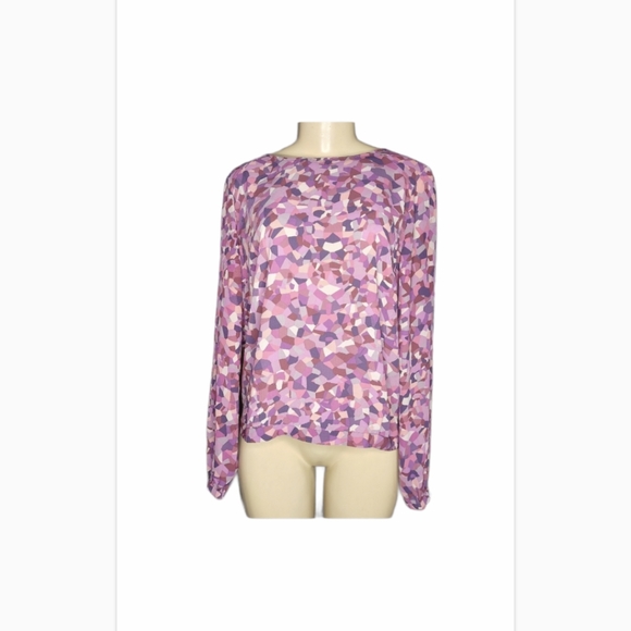 Cabi women's Top Kaleidoscope Mosaic Tie Neck blouse - Picture 10 of 10